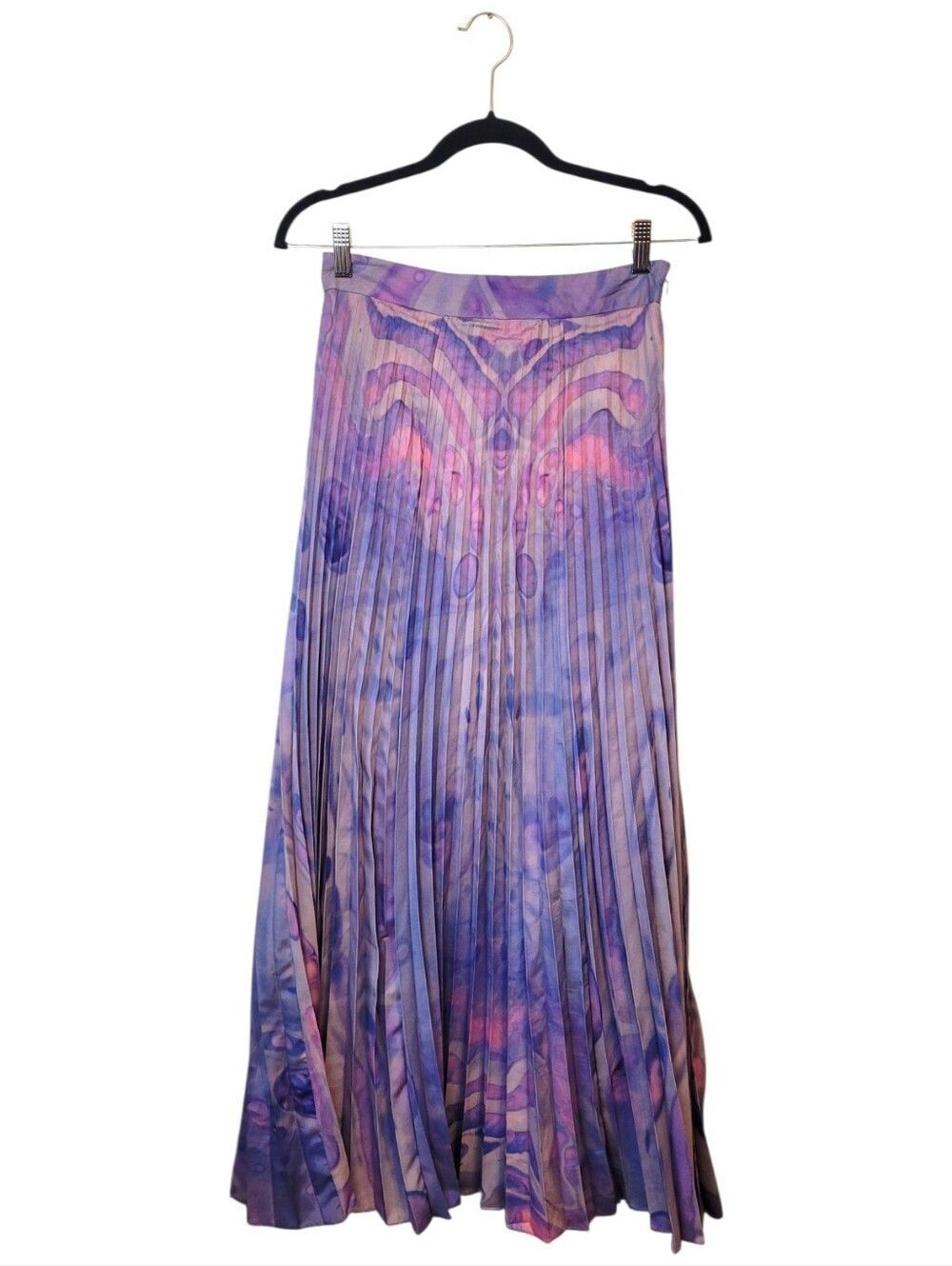 Siddhartha Bansal Pleated Purple Dyed Maxi Skirt Size 4